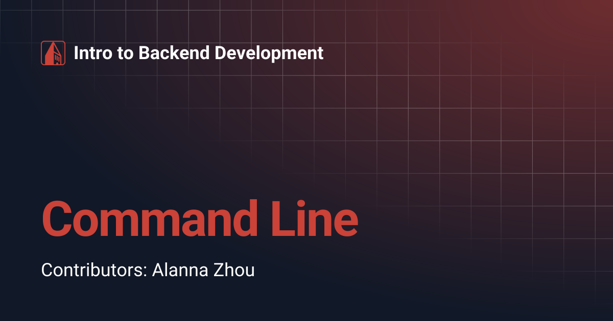 Command Line | Intro to Backend Development